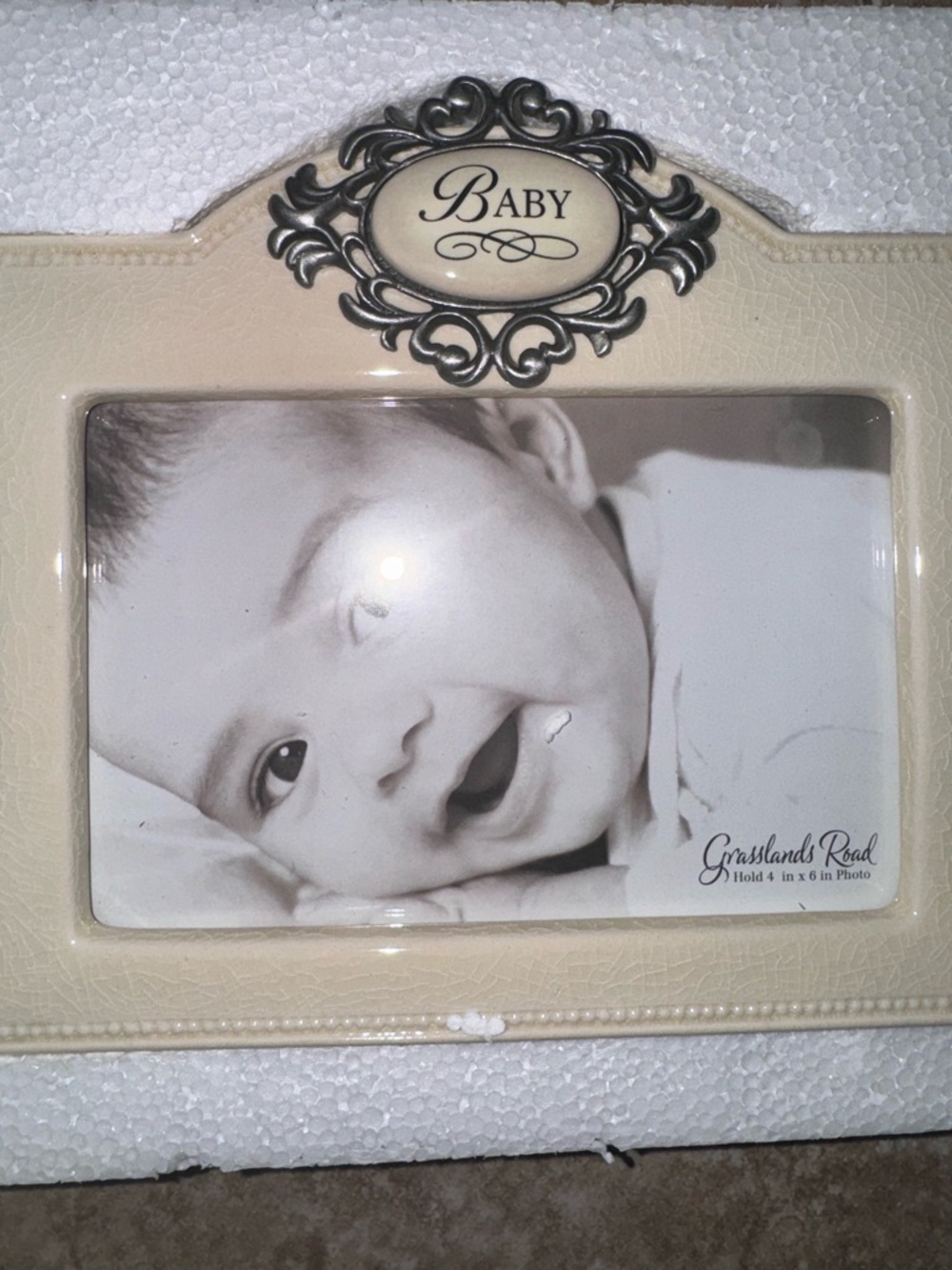 Grasslands Road Cream Baby Triple Photo Frame